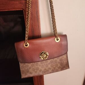 Brown Coach Signature Crossbody Bag